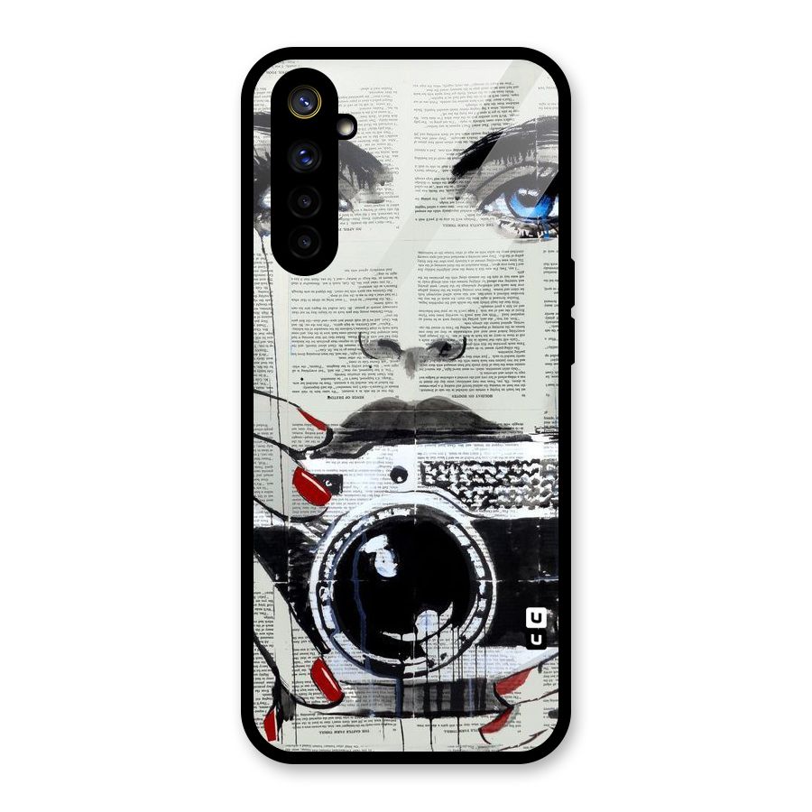 Paper Face Beauty Glass Back Case for Realme 6i