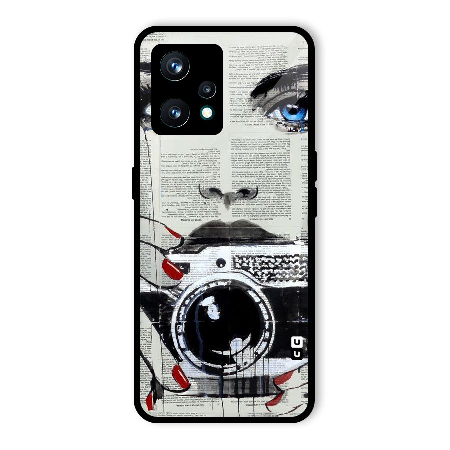Paper Face Beauty Glass Back Case for Realme 9 Pro Plus 5G