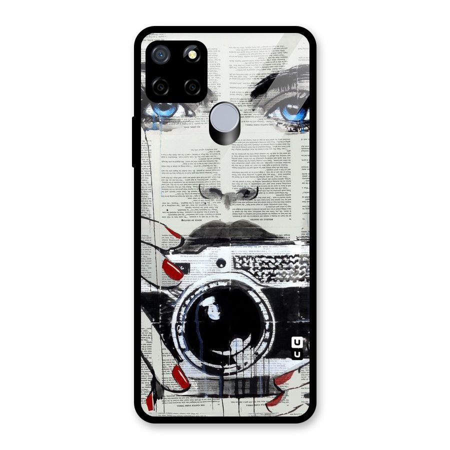 Paper Face Beauty Glass Back Case for Realme C12