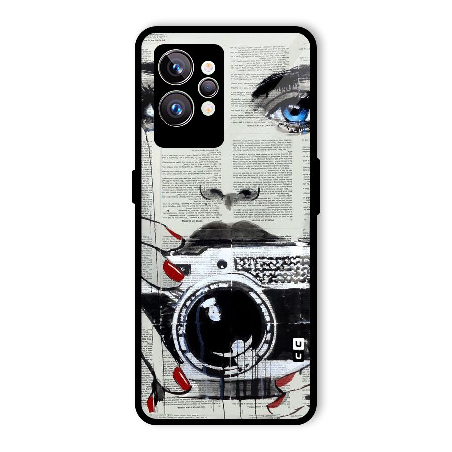 Paper Face Beauty Glass Back Case for Realme GT2 Pro