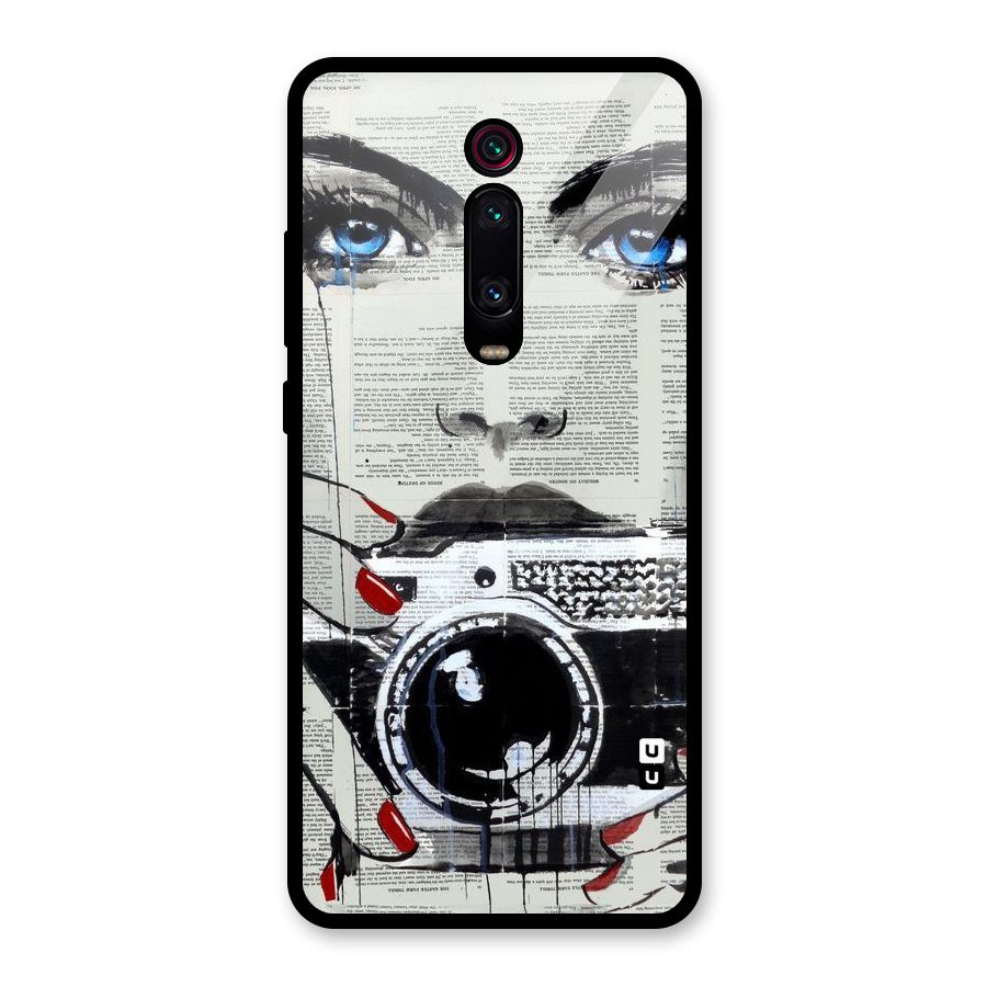 Paper Face Beauty Glass Back Case for Redmi K20