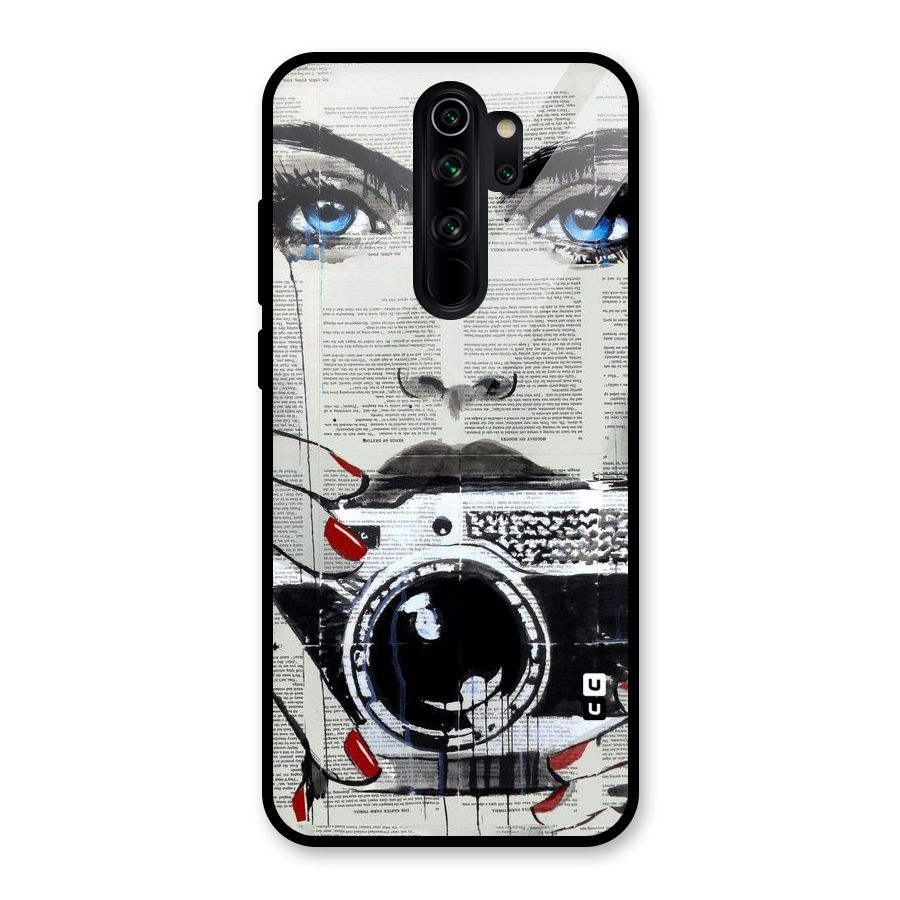 Paper Face Beauty Glass Back Case for Redmi Note 8 Pro