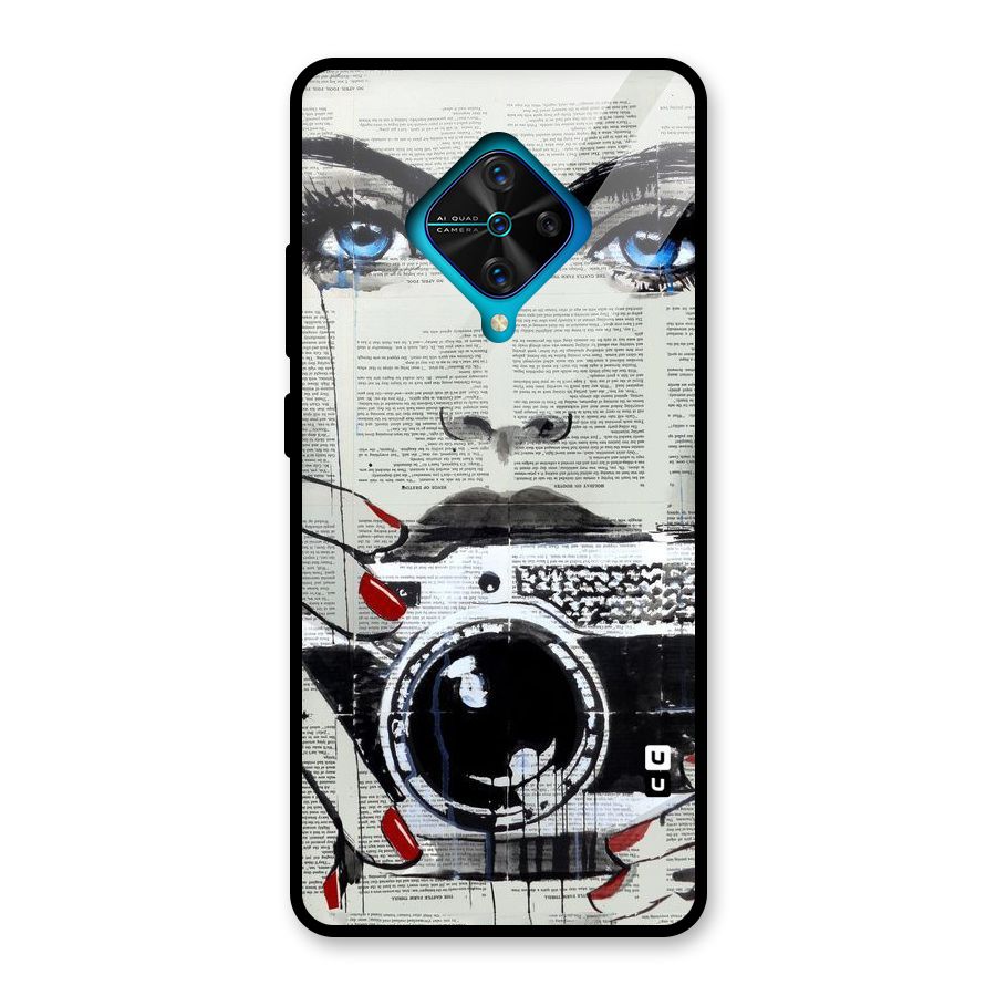 Paper Face Beauty Glass Back Case for Vivo S1 Pro