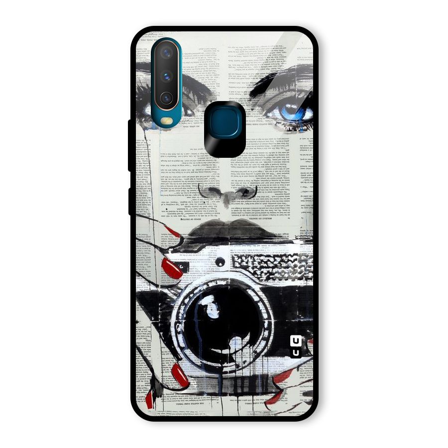 Paper Face Beauty Glass Back Case for Vivo U10