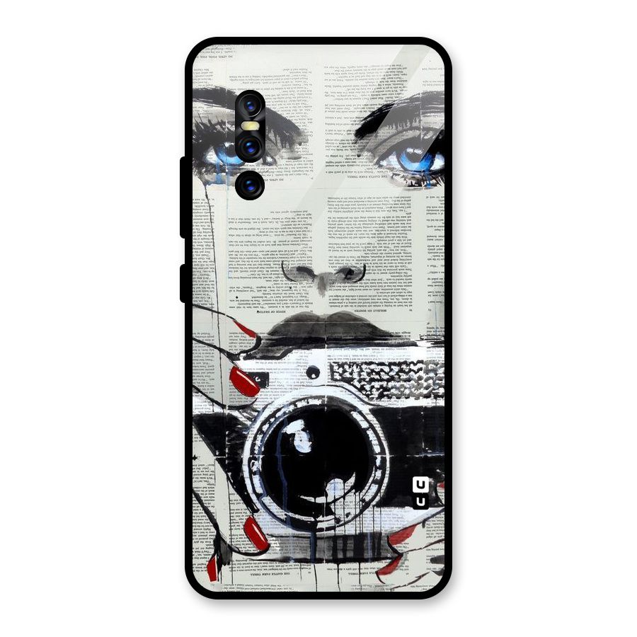 Paper Face Beauty Glass Back Case for Vivo V15 Pro