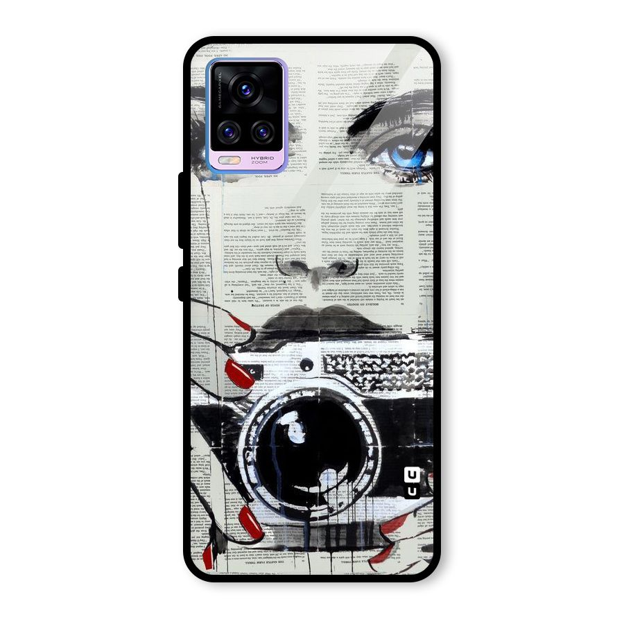 Paper Face Beauty Glass Back Case for Vivo V20 Pro