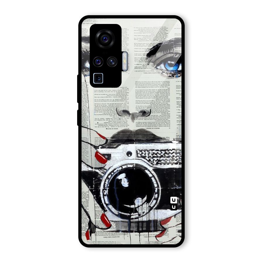 Paper Face Beauty Glass Back Case for Vivo X50 Pro