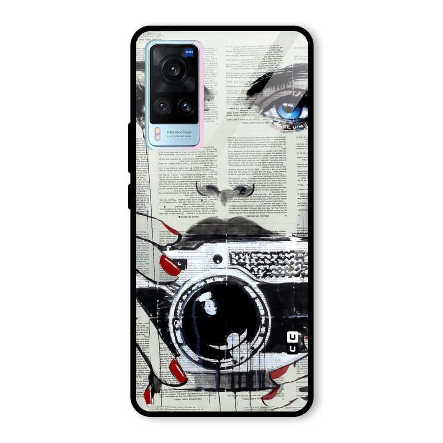 Paper Face Beauty Glass Back Case for Vivo X60