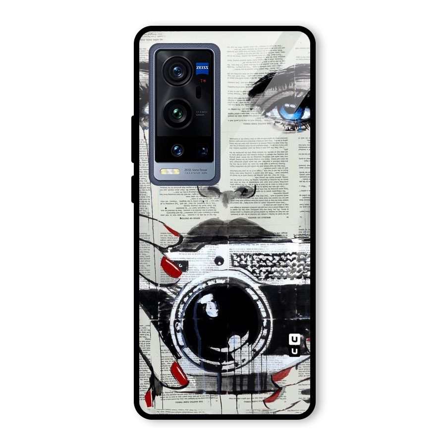 Paper Face Beauty Glass Back Case for Vivo X60 Pro Plus