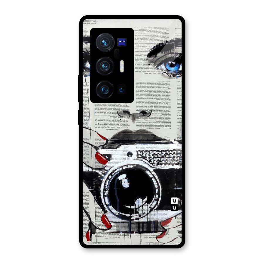 Paper Face Beauty Glass Back Case for Vivo X70 Pro Plus