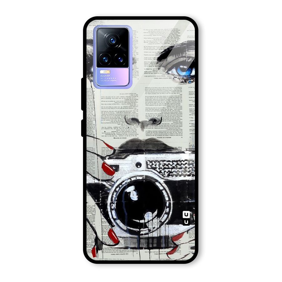 Paper Face Beauty Glass Back Case for Vivo Y73