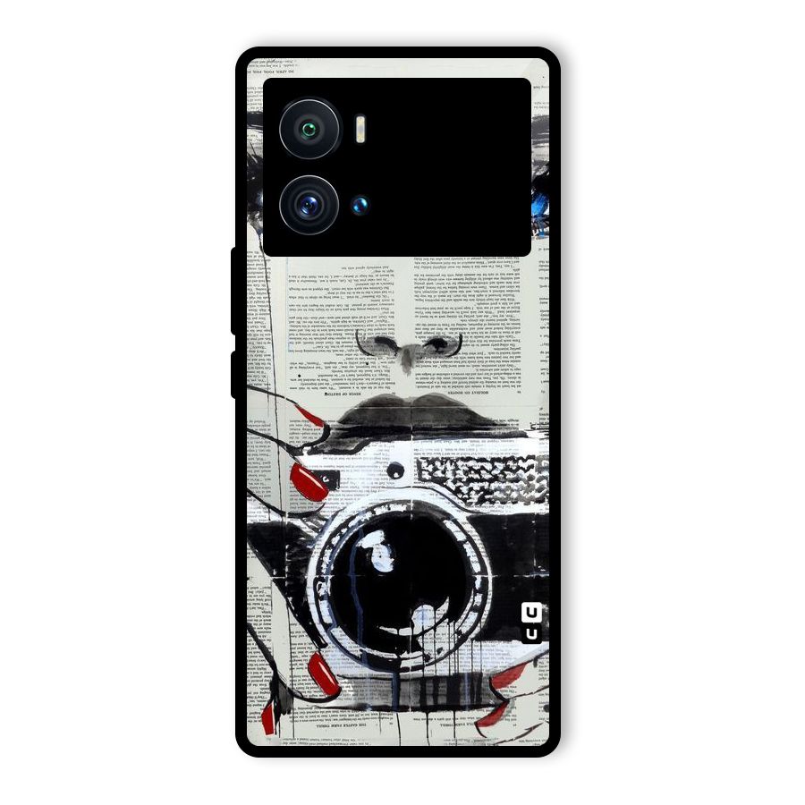 Paper Face Beauty Glass Back Case for Vivo iQOO 9 Pro