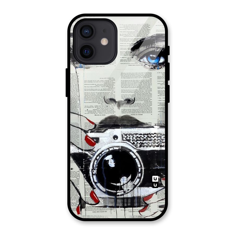 Paper Face Beauty Glass Back Case for iPhone 12