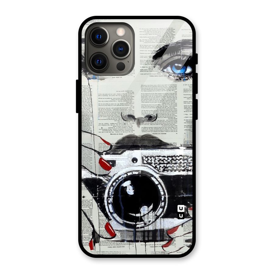 Paper Face Beauty Glass Back Case for iPhone 12 Pro Max