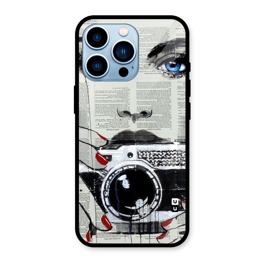 Paper Face Beauty Glass Back Case for iPhone 13 Pro