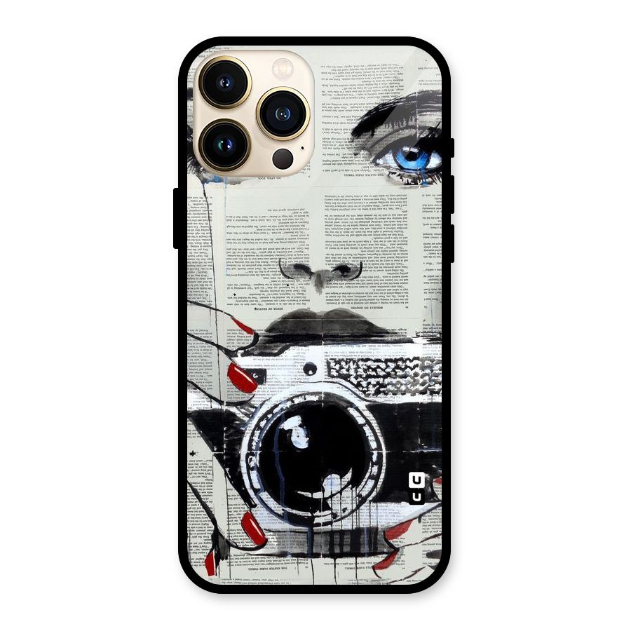 Paper Face Beauty Glass Back Case for iPhone 13 Pro Max