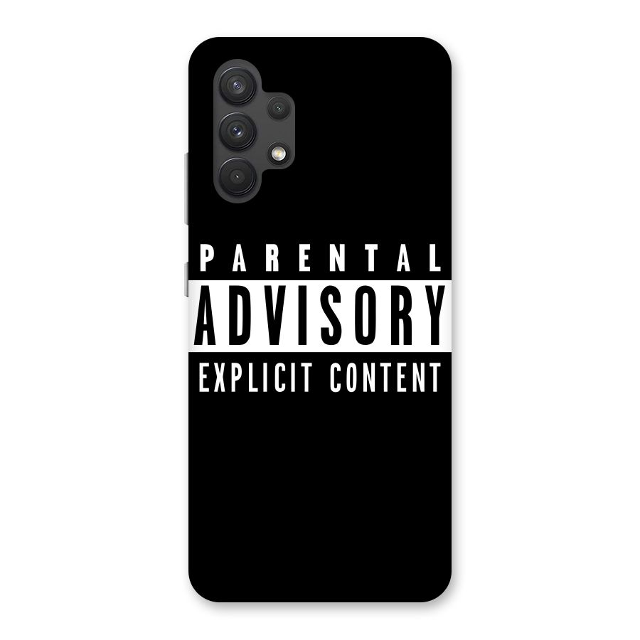 Parental Advisory Label Back Case for Galaxy A32