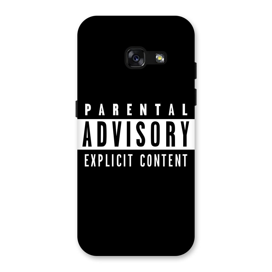 Parental Advisory Label Back Case for Galaxy A3 (2017)