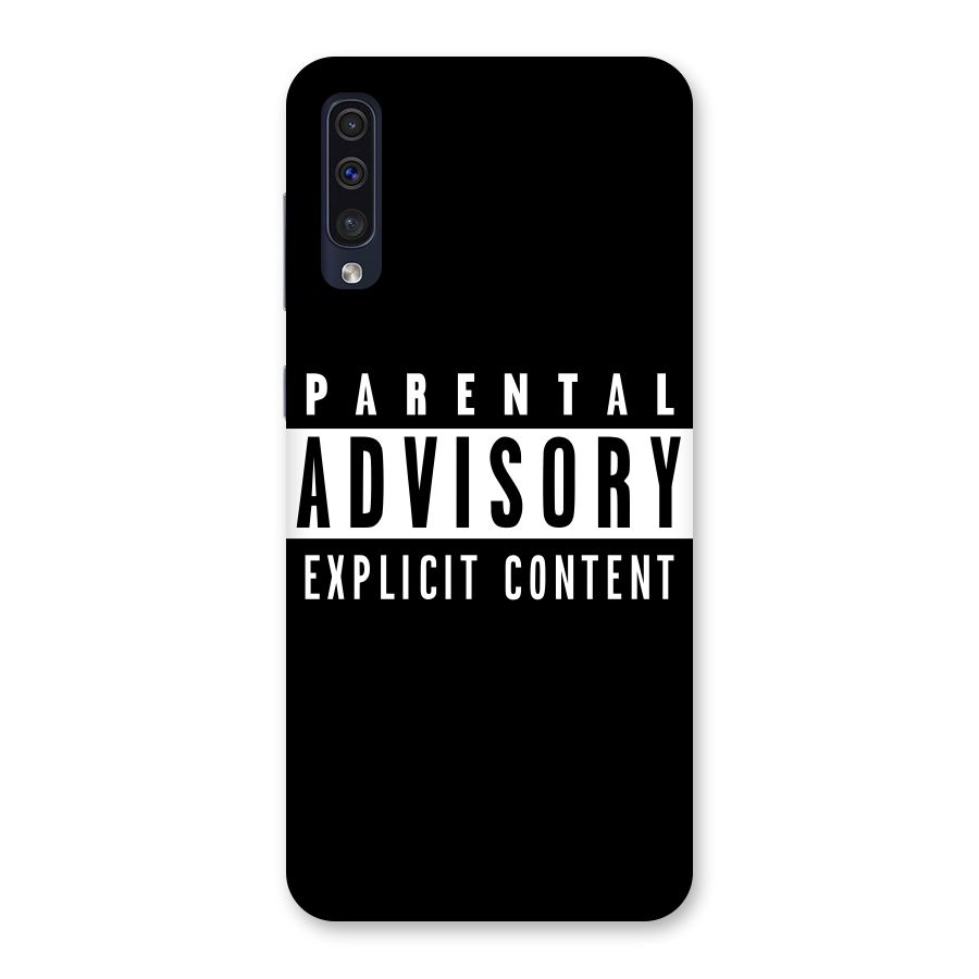 Parental Advisory Label Back Case for Galaxy A50s