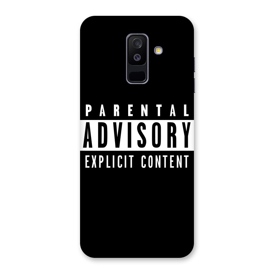 Parental Advisory Label Back Case for Galaxy A6 Plus