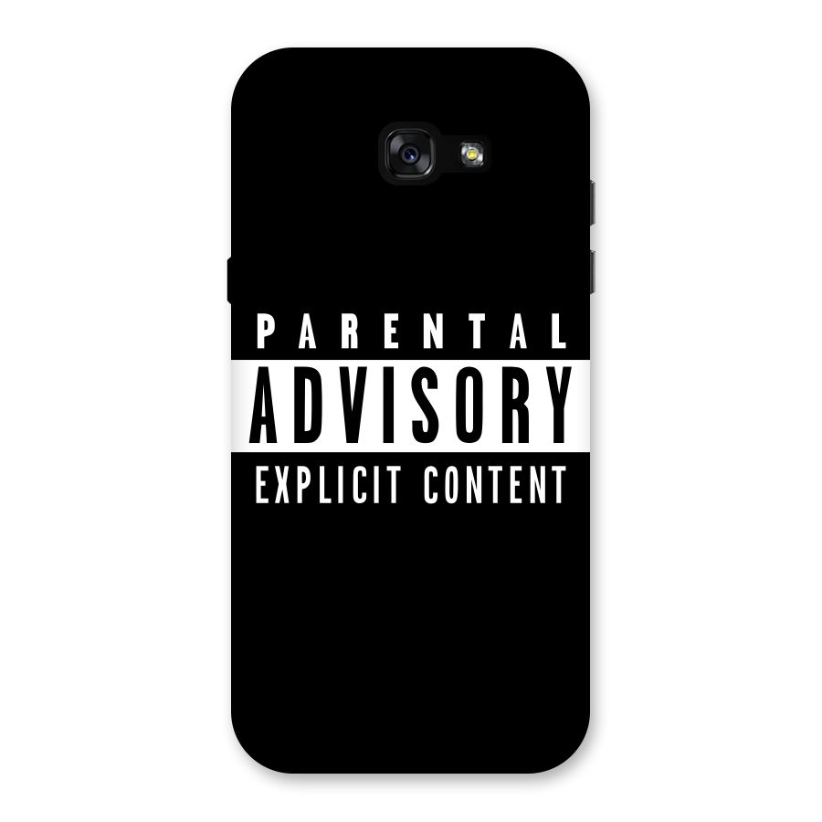 Parental Advisory Label Back Case for Galaxy A7 (2017)