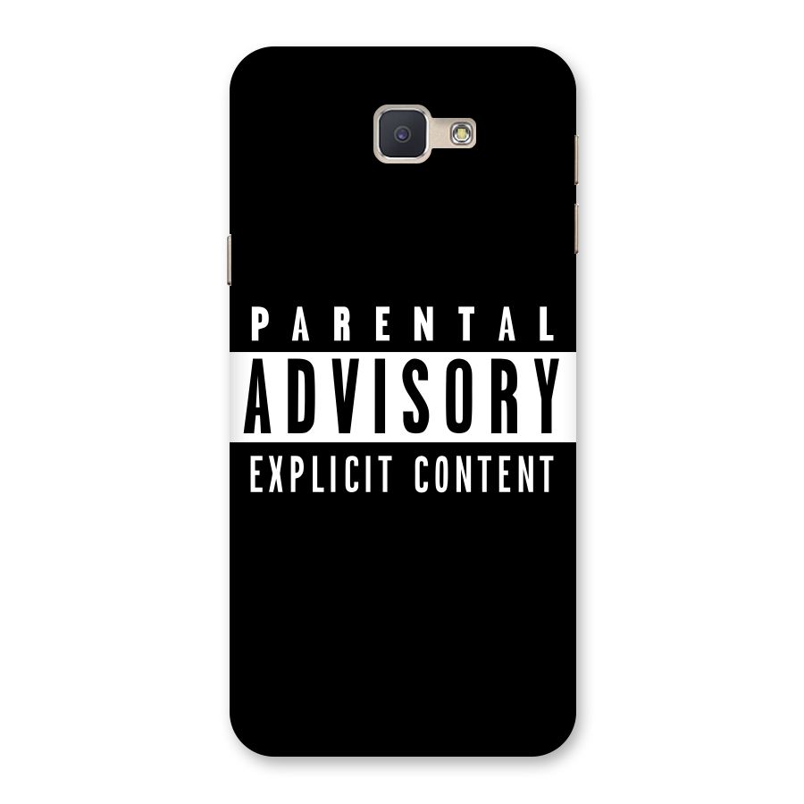 Parental Advisory Label Back Case for Galaxy J5 Prime