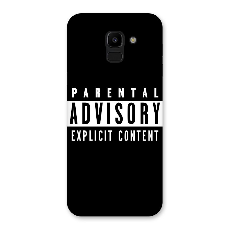 Parental Advisory Label Back Case for Galaxy J6