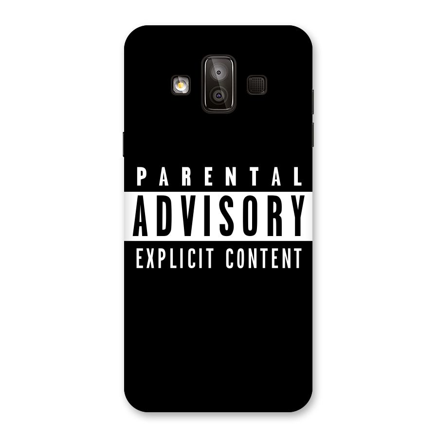 Parental Advisory Label Back Case for Galaxy J7 Duo