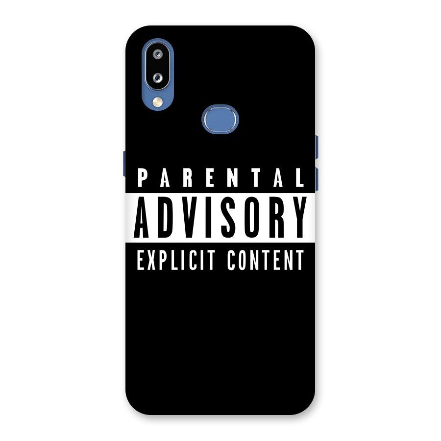 Parental Advisory Label Back Case for Galaxy M01s