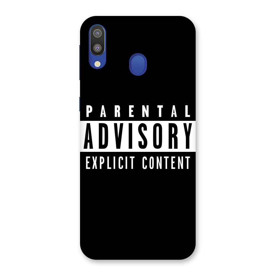 Parental Advisory Label Back Case for Galaxy M20