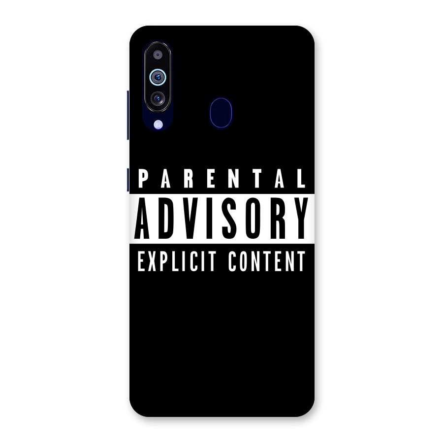 Parental Advisory Label Back Case for Galaxy M40