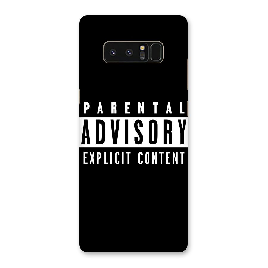 Parental Advisory Label Back Case for Galaxy Note 8