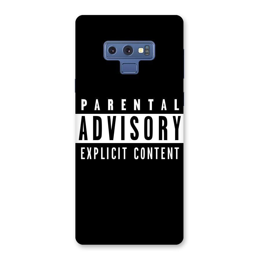 Parental Advisory Label Back Case for Galaxy Note 9