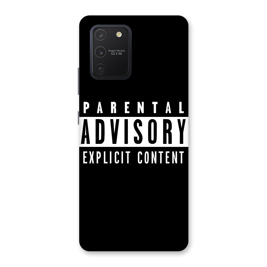Parental Advisory Label Back Case for Galaxy S10 Lite