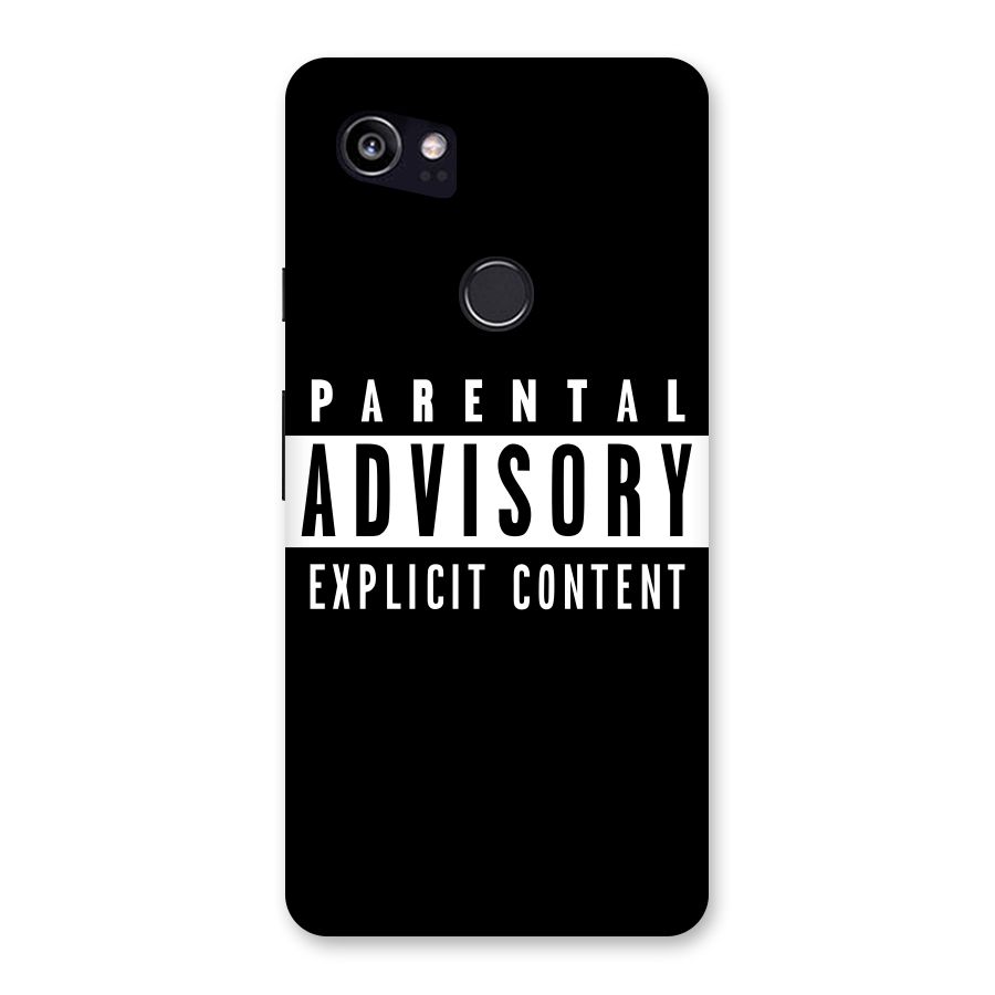 Parental Advisory Label Back Case for Google Pixel 2 XL