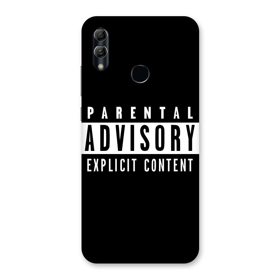 Parental Advisory Label Back Case for Honor 10 Lite