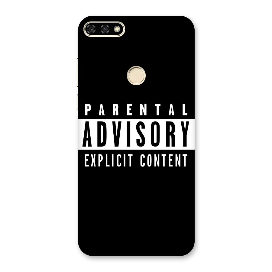 Parental Advisory Label Back Case for Honor 7A