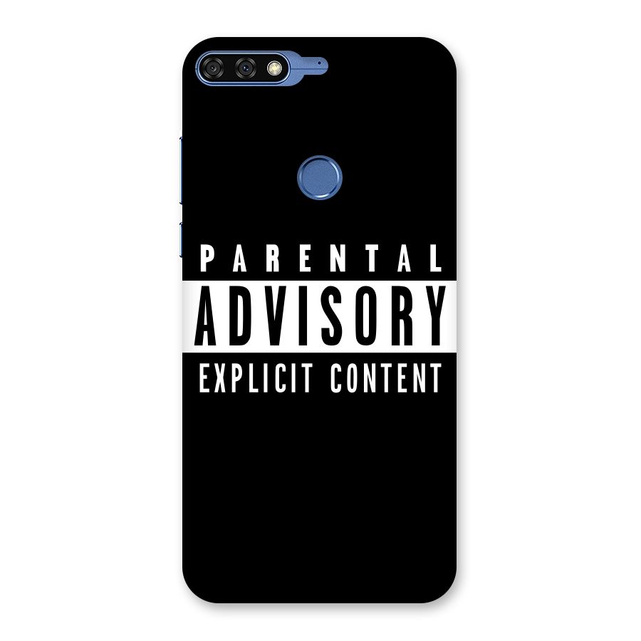 Parental Advisory Label Back Case for Honor 7C