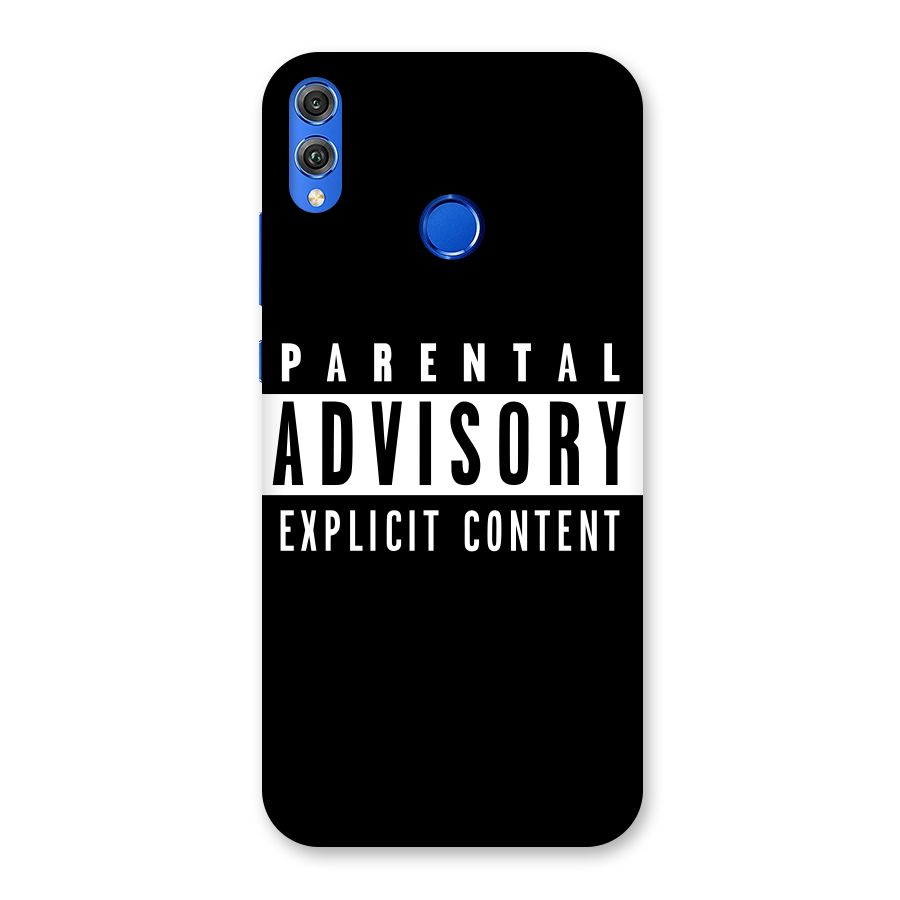 Parental Advisory Label Back Case for Honor 8X