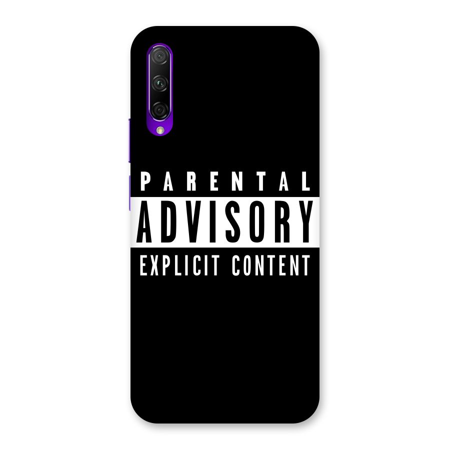 Parental Advisory Label Back Case for Honor 9X Pro