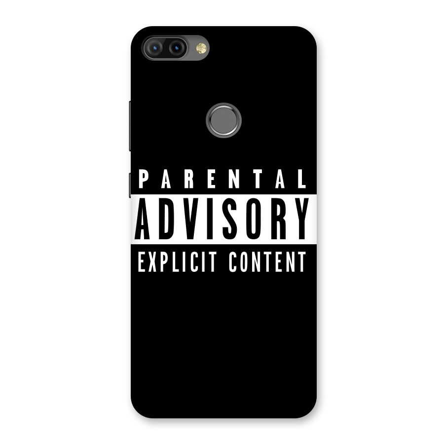 Parental Advisory Label Back Case for Infinix Hot 6 Pro