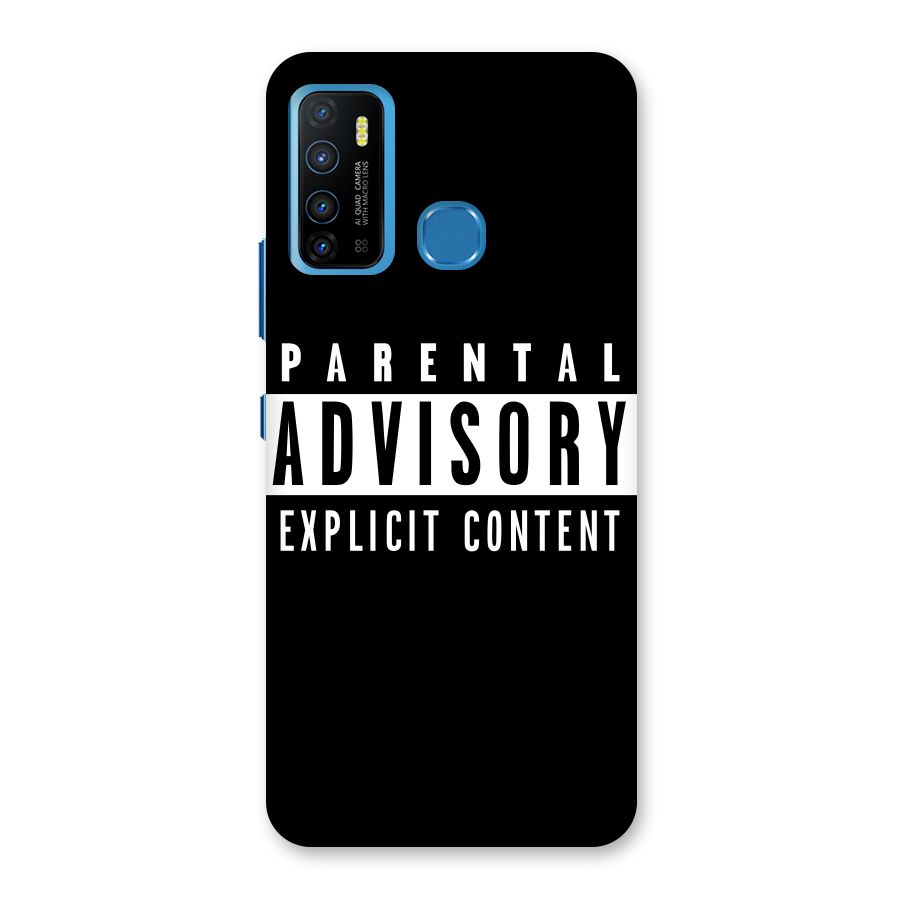 Parental Advisory Label Back Case for Infinix Hot 9