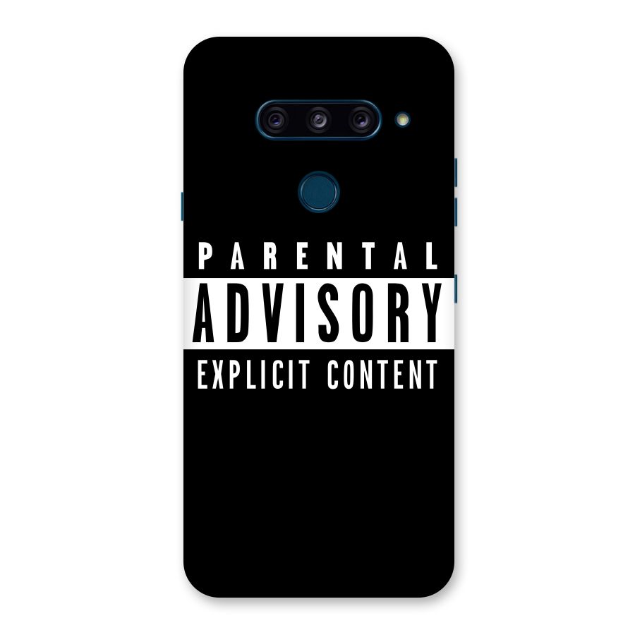 Parental Advisory Label Back Case for LG  V40 ThinQ