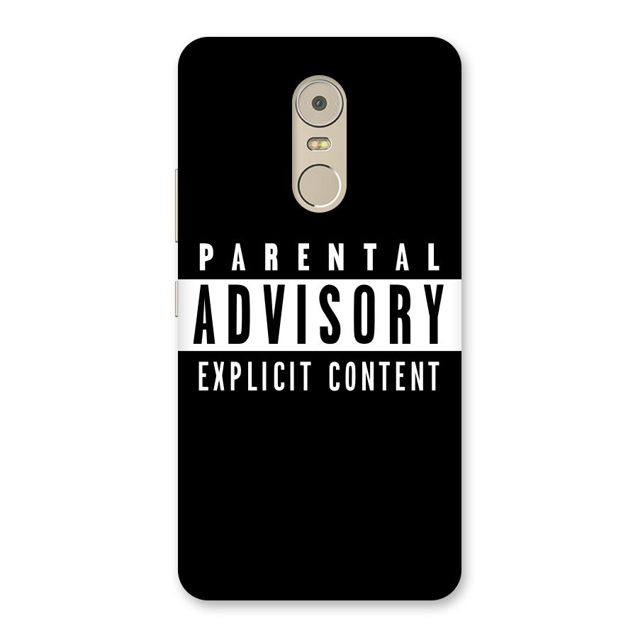 Parental Advisory Label Back Case for Lenovo K6 Note