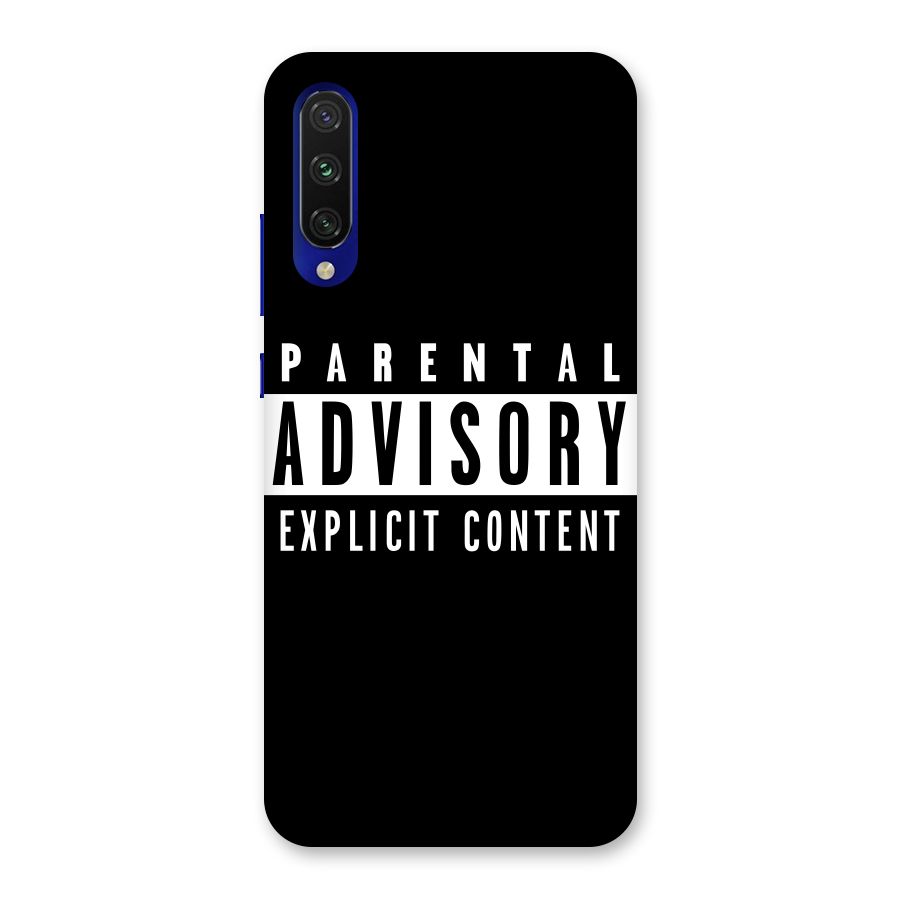 Parental Advisory Label Back Case for Mi A3