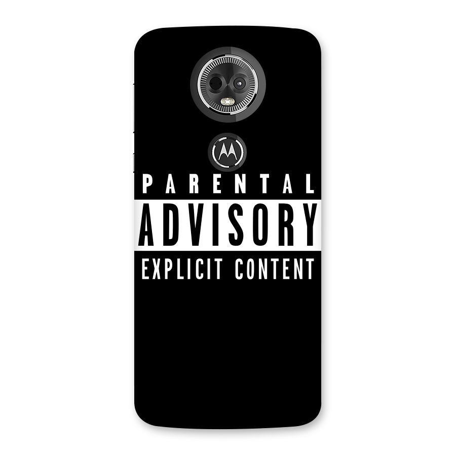 Parental Advisory Label Back Case for Moto E5 Plus