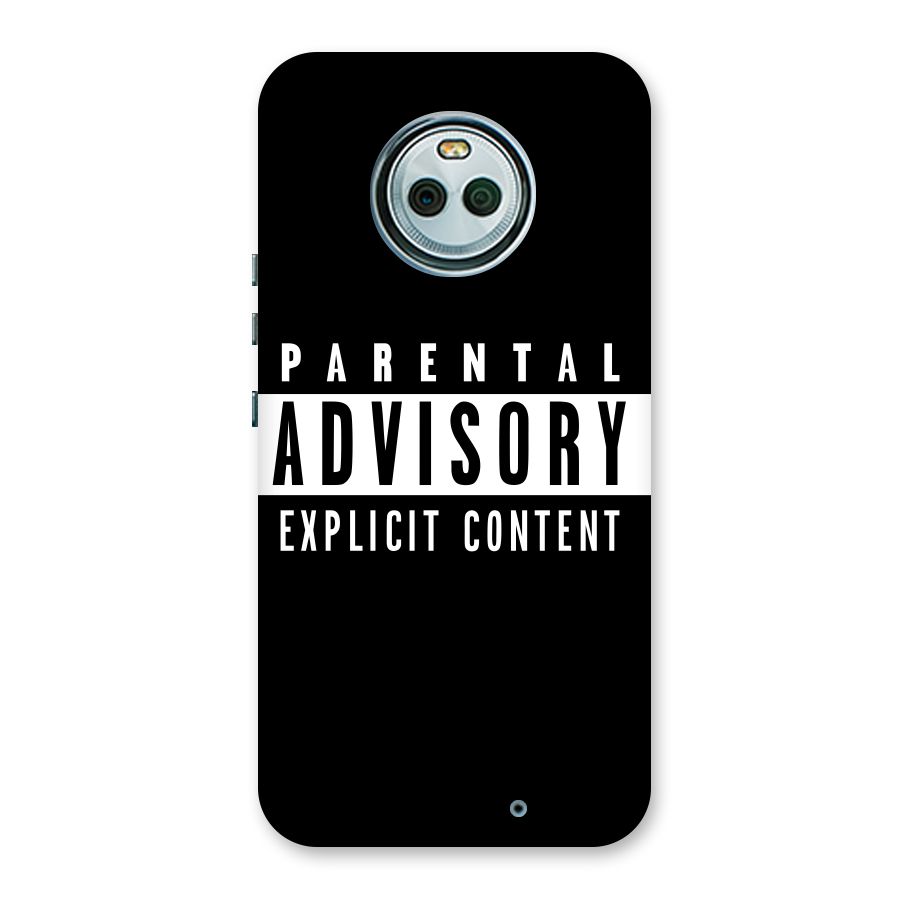 Parental Advisory Label Back Case for Moto X4