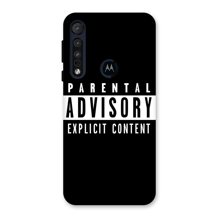 Parental Advisory Label Back Case for Motorola One Macro