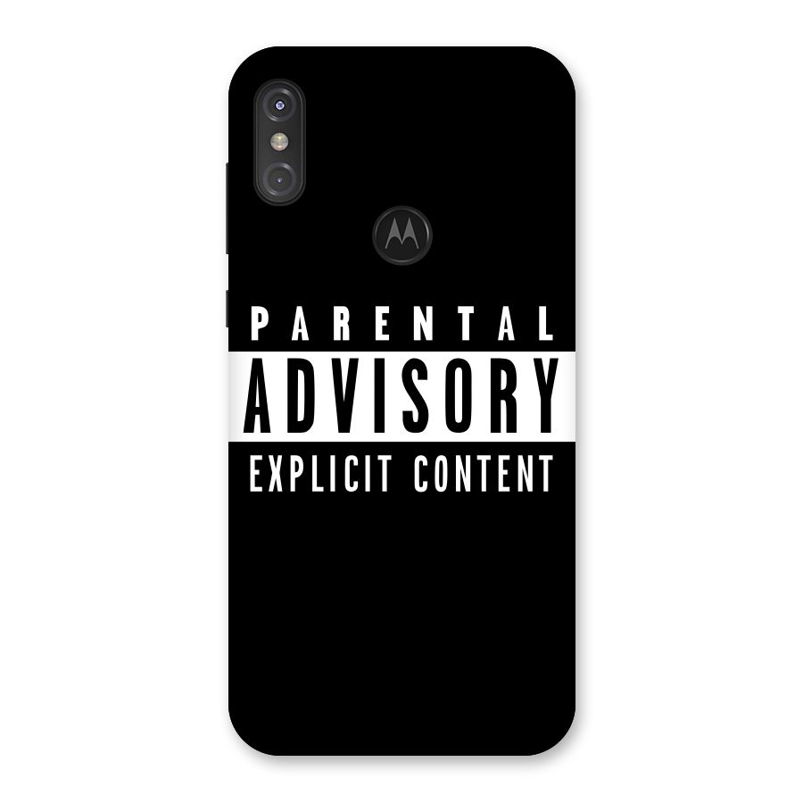 Parental Advisory Label Back Case for Motorola One Power