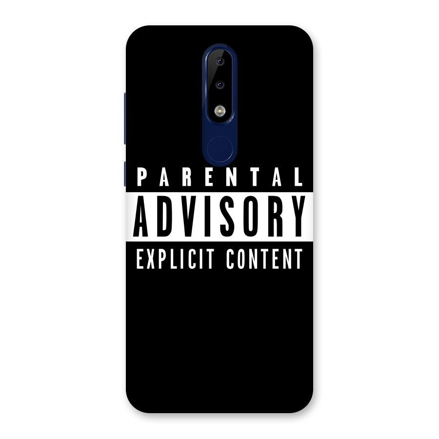 Parental Advisory Label Back Case for Nokia 5.1 Plus